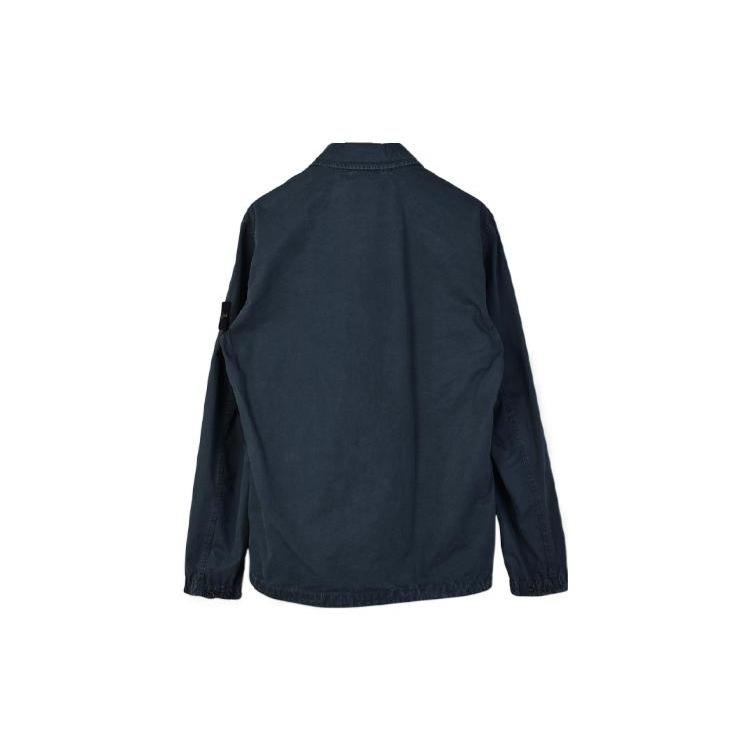STONE ISLAND Jackets Men's Petroleum Green Lapel Thin Other 7715101WN-V0157