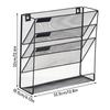 File Holder Wall Mounted 4-Tier File Storage Rack Space-saving Mail Paper Organizer for Documents Multifunctional Folder Holder