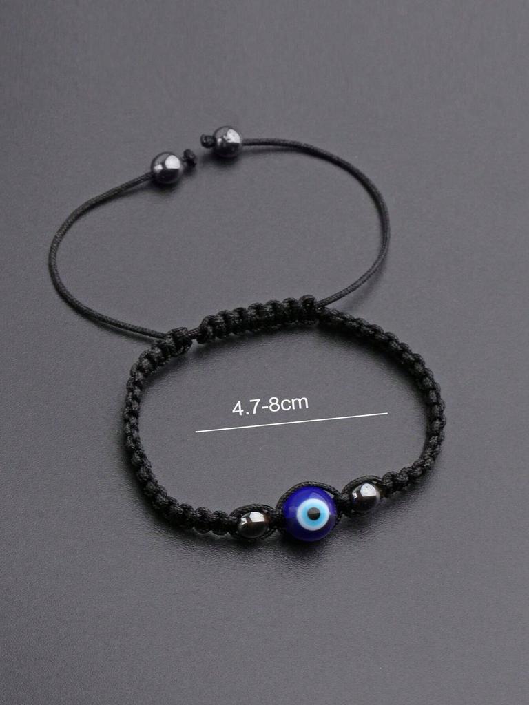 Fashionable and Popular 1pc Boho Evil Eye Detail Bead Decor String Bracelet For Men For Daily Decoration for Jewelry Gift and for a Stylish Look