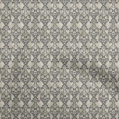 Cotton Flex Gray Fabric Damask Dress Material Fabric Print Fabric By The Yard 40 Inch