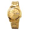 SEIKO 5 Men's Mechanical Automatic Watch SNKK20J1 Made in Japan, Gold Dial, Gold-Tone Bracelet, 39mm, Day-Date, Luminous Hands