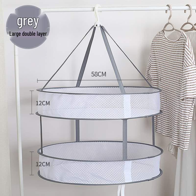 Round Hanging Wool Sweater Drying Net Rack for Underwear and Clothes