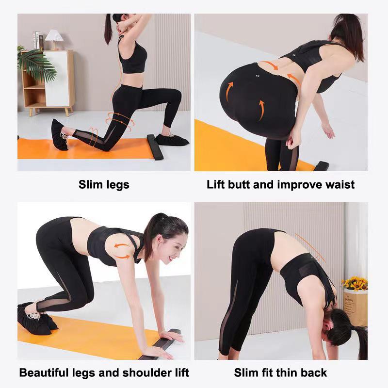 Fitness Glide Plate 140Cm 180Cm 200Cm Yoga Sliding Mat Core Training Board For Roller Skating Leg Exercise Fitness Equipment