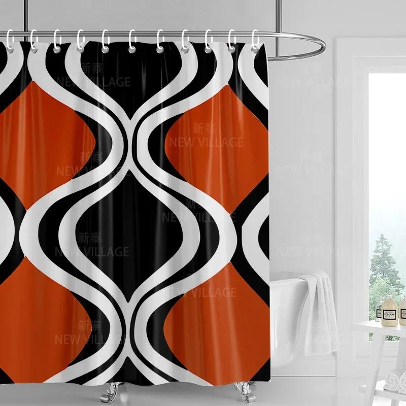 Dekoracja domu zasłony prysznicowe łazienka wodoodporna zasłona materiał Pokój dzienny Nowoczesny Nordycki Nowoczesny prosty wzór geometryczny