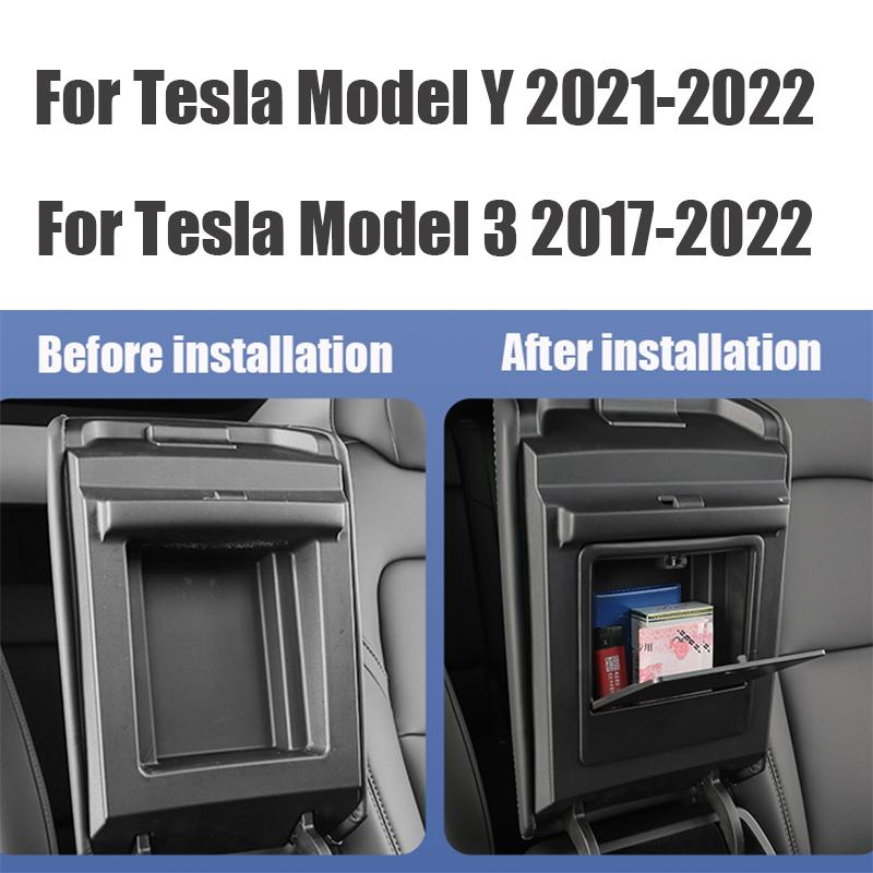 For Tesla Model 3 Y 2019~2025 Car Center Console Armrest Case Button Hidden Keys Card Storage Box Kit Organizer Case Accessories