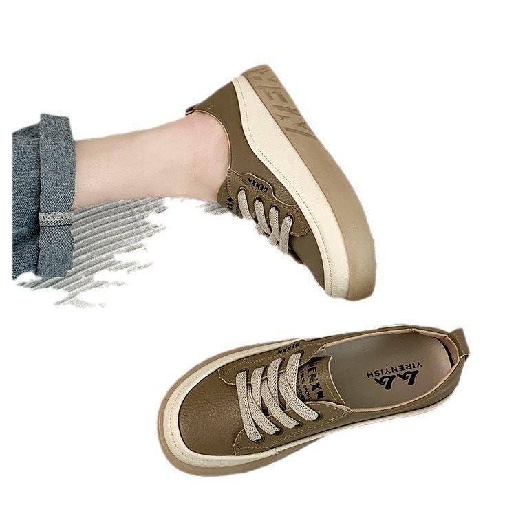 Маленькие белые туфли женские летние плоские ленивые мокасины повседневные универсальные — фото 6