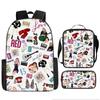 Taylor Swift Themed Kids School Backpack Set Elementary Students Oxford Fabric Breathable Lightweight With Padded Straps