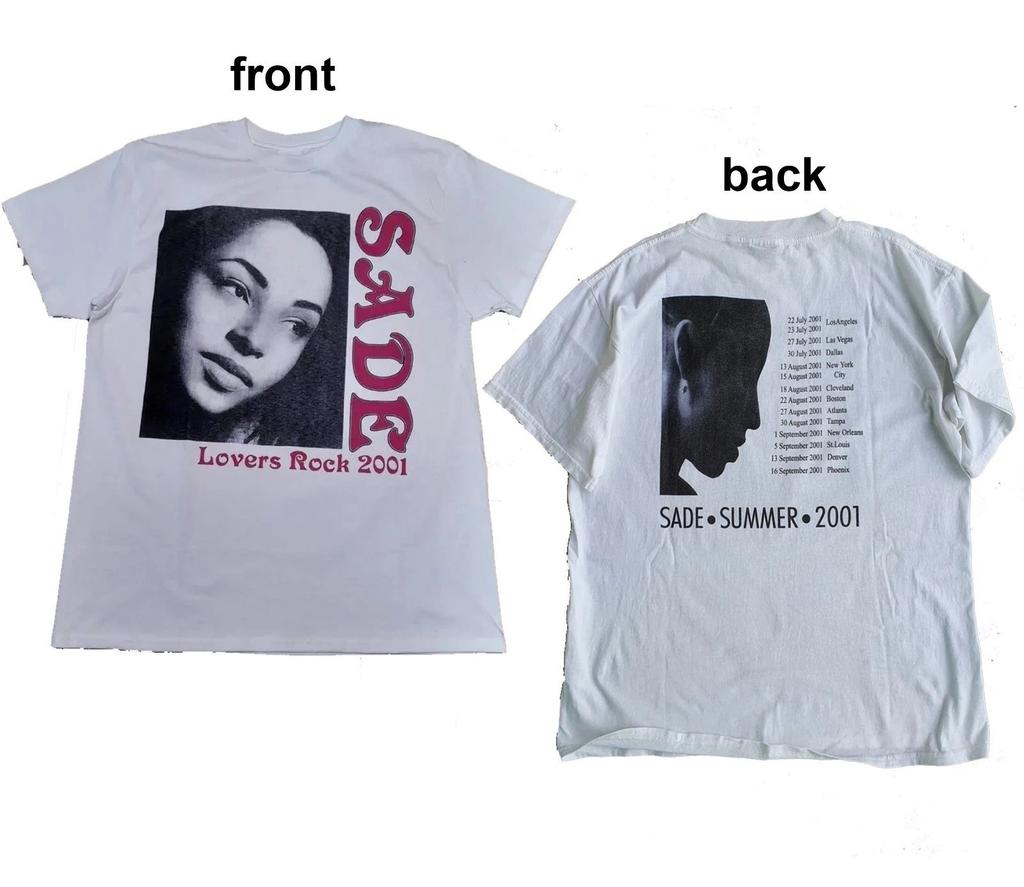 Sade Lover’s Rock 2001 Sommer Tour Vintage Nachdruck T-Shirt