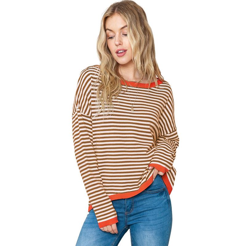 Spring New Pure Cotton Knitted Sweater for Women