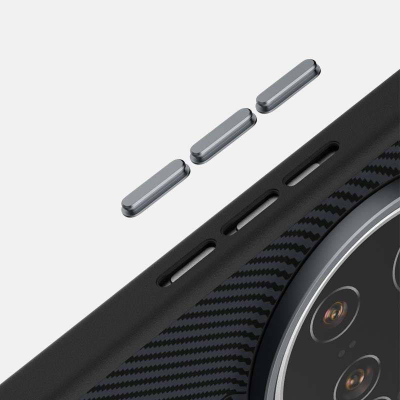 Ecology Kožené Pouzdro Pro Xiaomi 15 Ultra Uhlíkové Vlákno Tenké Nárazuvzdorné Magsafe Magnetické Pádový Test Kovový Grip na Čočky Kryt