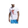 Adidas X Marvel Harden Iron Man Avengers Basketball Short Sleeve T-Shirt Men Tops White FI6371
