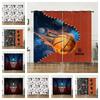Curtain Bedroom Curtain Digital Printing Basketball Sports Blackout Curtain Cloth Free Of Punching