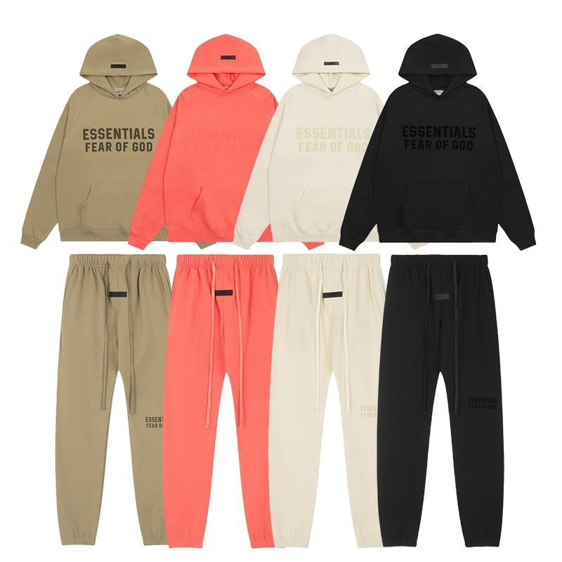 Felpa con cappuccio e stampa FOG Flocked ESSENTIALS, vestibilità larga, per giovani, casual