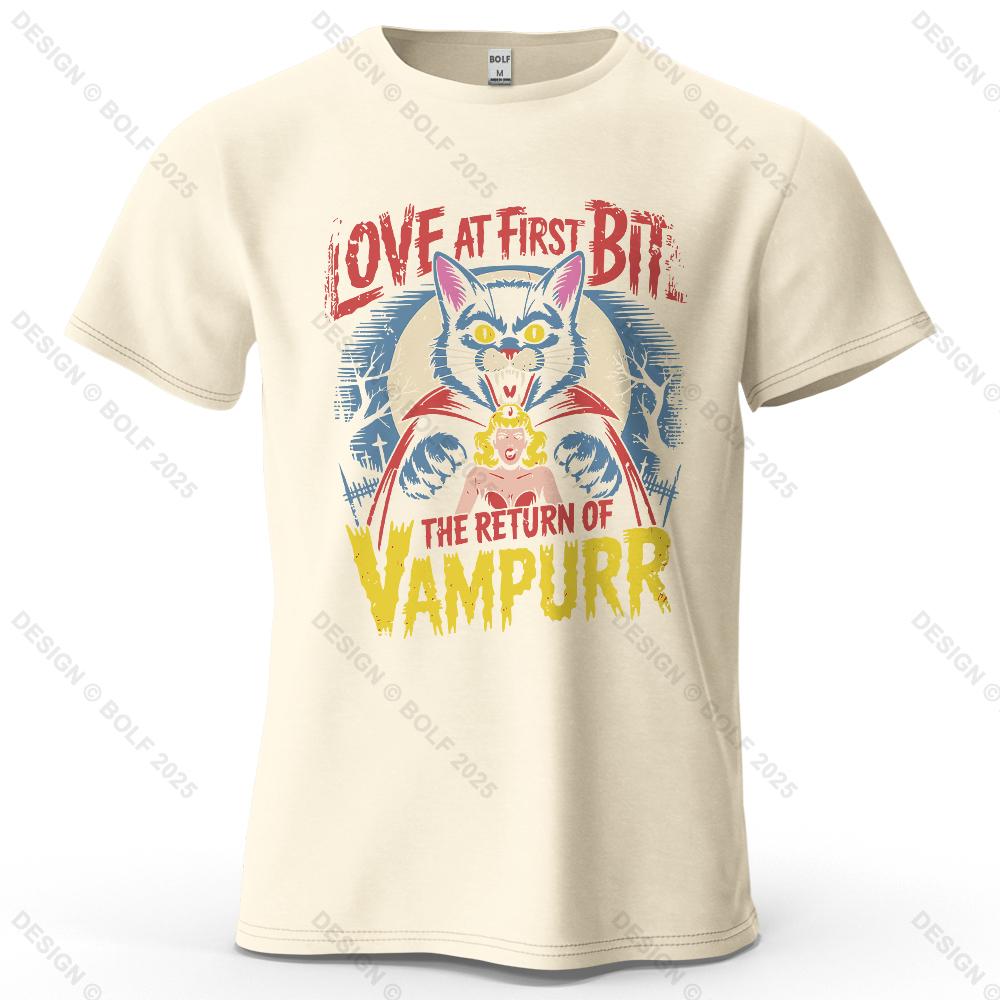 

Love At First Bite Romantic Catchy Printed Men s T-Shirt 100% Cotton Oversized Retro Graphic Tees for Women Tops Tees Streetwear 4XL