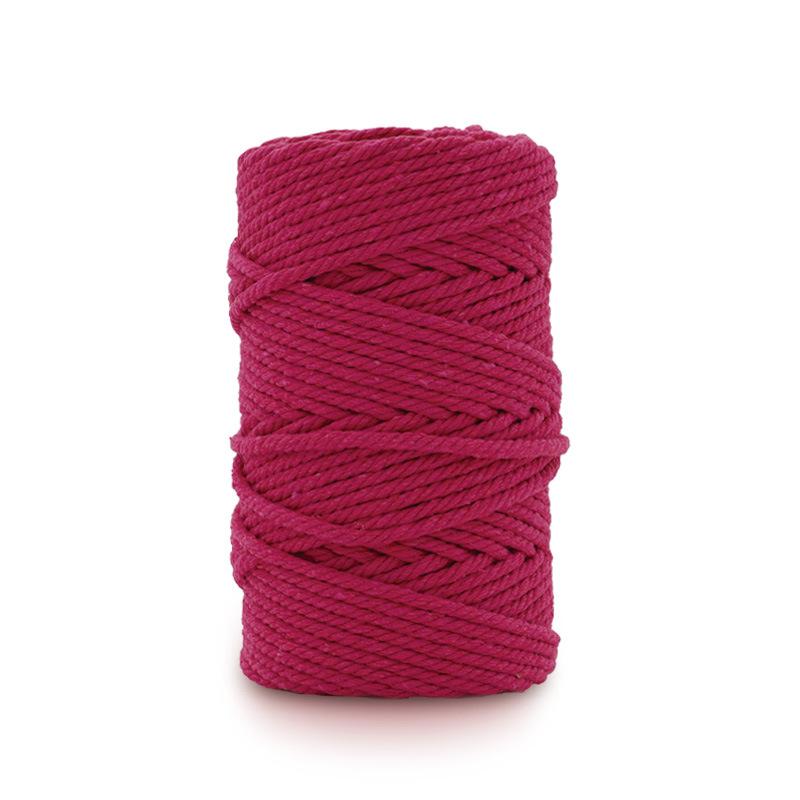 DIY 50 Yards Cotton Rope 3mm Colored Cotton Rope Handmade Cotton Thread Rope Woven Tapestry Rope Binding Rope, Gift Packaging Rope