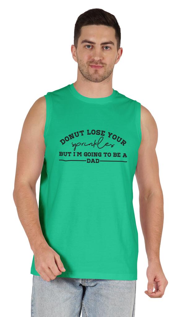Inkmeso Men  s Tshirt   Donut Loose Your Sprinkles But I  m Going To Be A Dad   Graphic Tshirt For Pregnancy