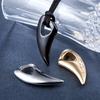 Punk Hip Hop Wolf Tooth Leather Rope Pendant Necklaces For Men Women Stainless Steel Fashion Animal Amulet Jewelry