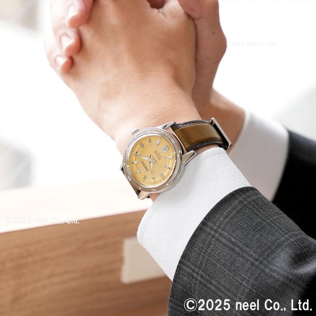 Seiko Presage Style Automatic Brown 60's Watch, SARY269, Men's,