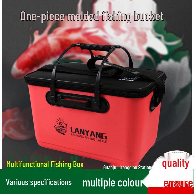 

EVA Thickened Multifunctional Handheld Live Fish Bucket 30cm No Net Port чёрный