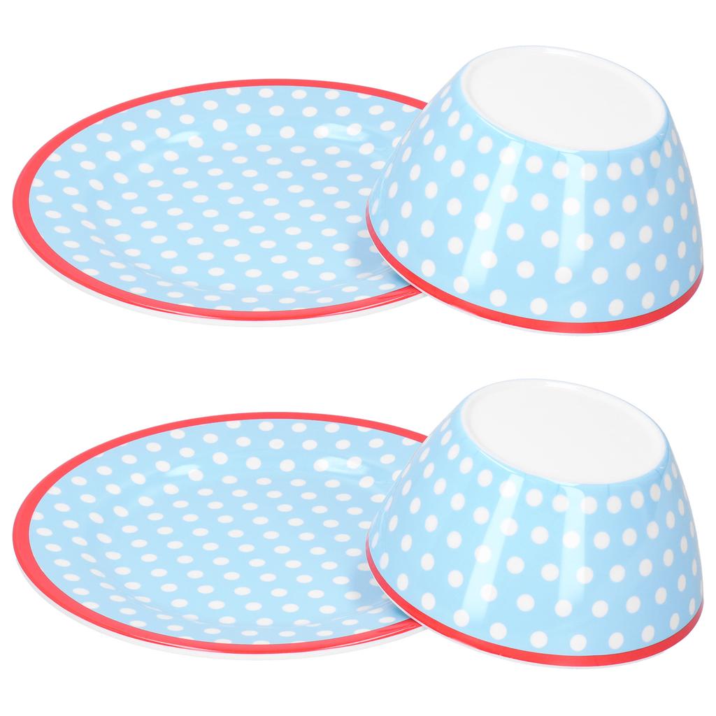 4Pcs Set Salad Fruit Plate Dish Bowl Set Dinnerware Tableware for Home Restaurant Supplies