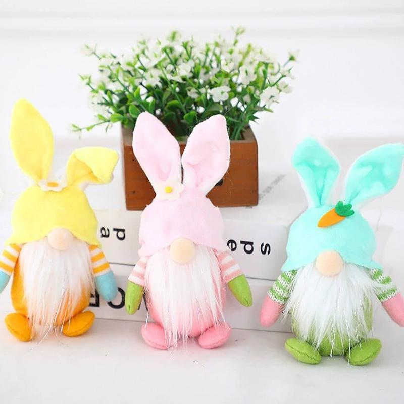 Velikonoční Králíček Gnóm Barevný Králíček Plyšový Závěsný Sváteční Party Potřeby Plyšový Králík Goblin Dekorace Pro Obývací Pokoj Poličku Dům
