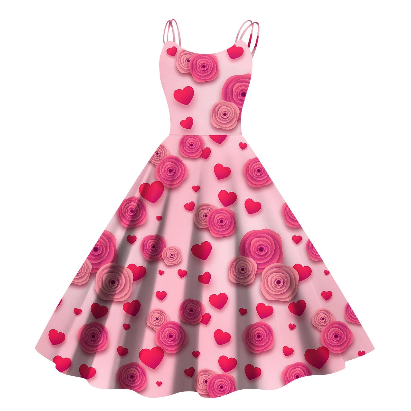 

Рождественская женская повседневная модная юбка с цветочным принтом в стиле панк-ретро с открытыми плечами XL розовый