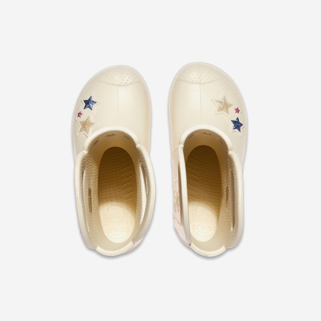 Crocs Handle It Western Metallic Boots Kids [CRS212546-SUMMIT WHITE]
