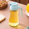 Automatic Opening Glass Oil & Vinegar Dispenser with Handle Grip - Large Capacity for Kitchen Use