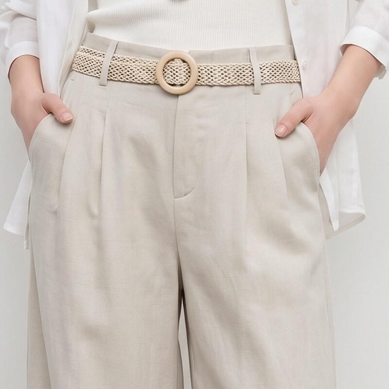 Qiusbiyiren High-Waist Wide-Leg Casual Pants