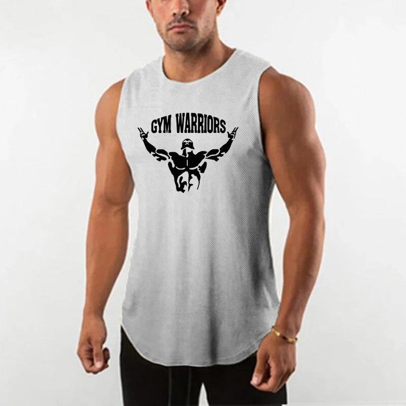 Do The Work Summer Marathon Quick-drying Gym Sports Basketball Running O-neck Printed Bodybuilding Fitness Vest M-2XL