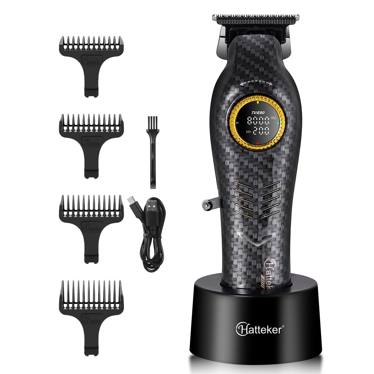 

8000 об/мин бесщеточный двигатель профессиональная машинка для стрижки волос зарядное устройство светодиодный дисплей триммер для волос мужская машинка для стрижки волос чёрный