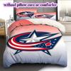 Set Copripiumino Trapuntato con Motivo Logo Hockey su Ghiaccio Federa Decorazione per la Casa Regalo di Compleanno (1* copripiumino + 2* federe, senza imbottitura)