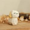 Hand Carved Cats/Dog/Sheep/Bunnies Figurines Table Decoration for Living Room,Bathroom Wooden Animal Statue Home Decors
