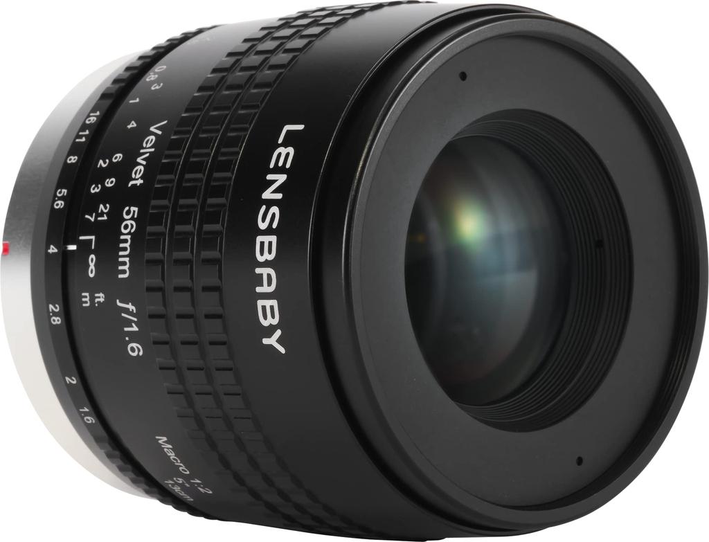 Lensbaby Soft Lens Velvet Focal Length 56mm Canon RF Full Frame Black 56, F1.6, Mount, Compatible,