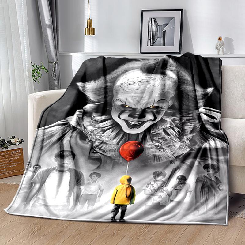 1pc Blanket Pennywise the Dancing Clown1 Print Design, Lightweight Blanket for Sofa, Bed- Soft &Warm, Gift for All Seasons Like Christmas, Halloween