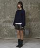 ERER Balloon Sleeve Scallop Knit Navy