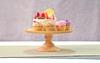 Swanson Shoji Wooden Cake Stand, Medium, Rubberwood, 21.5cm Diameter x 9.5cm Height, Compote Dish, Natural, KS-105