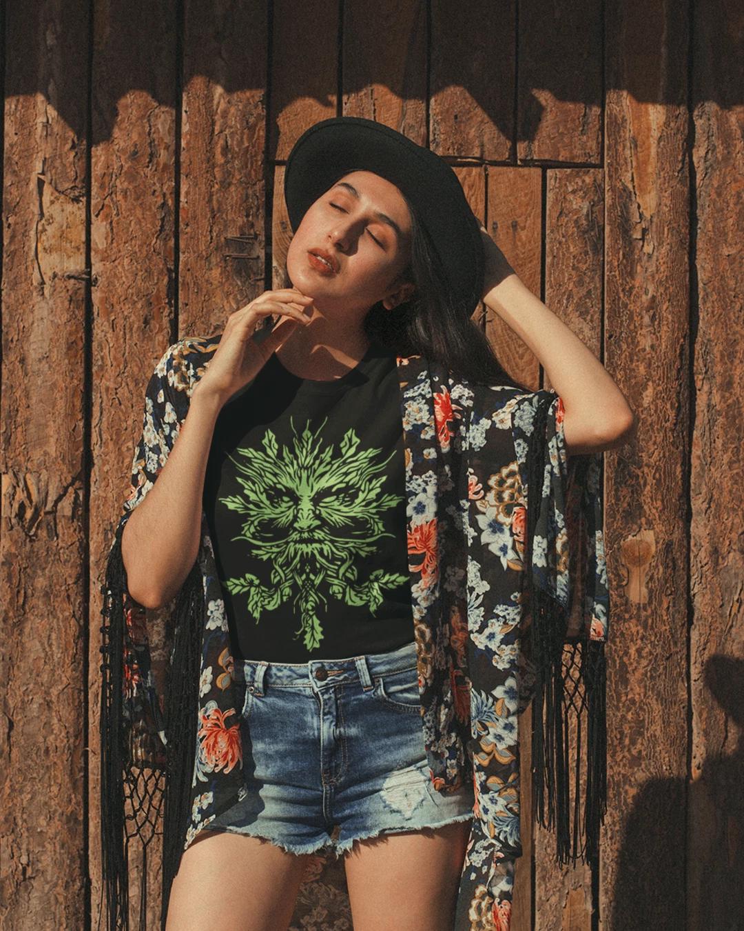 The Green Man T-Shirt Pagan Nature and Renewal Birthday Gift 3XL