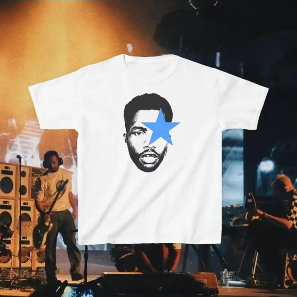 

2026 New Rapper Frank Retro Graphic Cotton T Shirt Women s Hip Hop Ocean Album Clothing Men T-Shirts Y2k Unisex Fashion Summe... S разноцветный