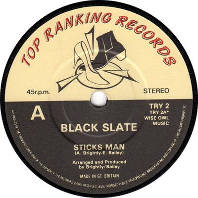 7inch Record BLACK SLATE - Sticks Man TRY2 Top Ranking Rec 1982 UK Reggae, Ska & Dub Used