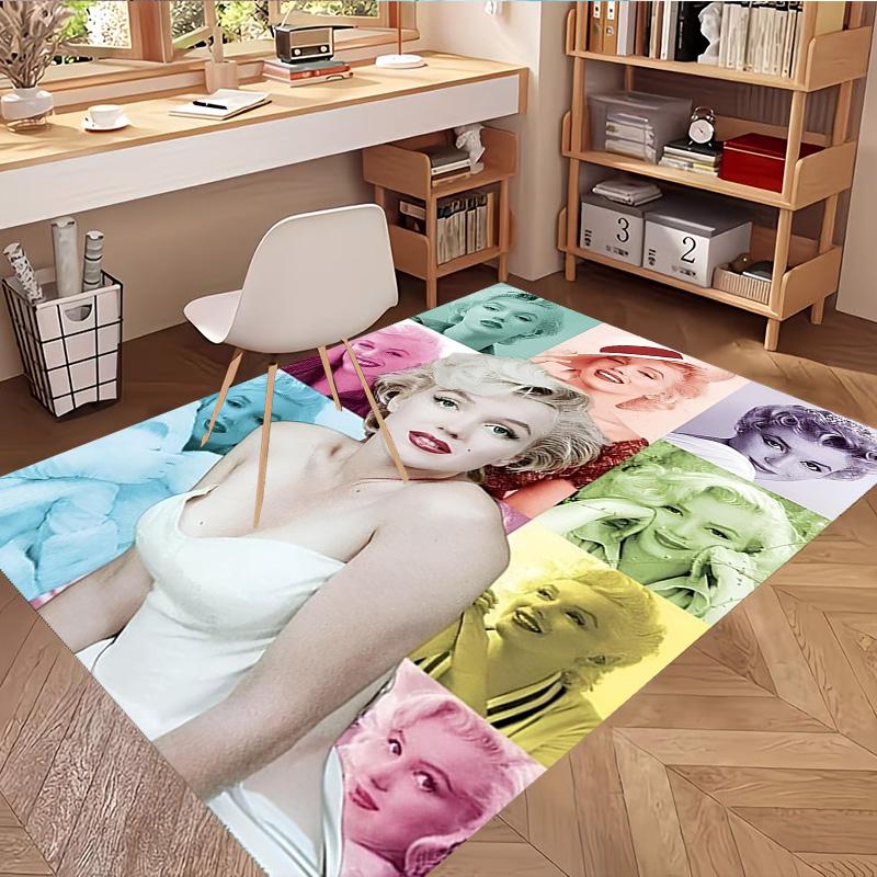 Marilyn Monroe Print Vloerkleed, Wasbaar Vloerkleed, Voor Entree Slaapzaal Wasruimte Kantoor Studeerkamer, Woondecoratie Verjaardag Kerstcadeau
