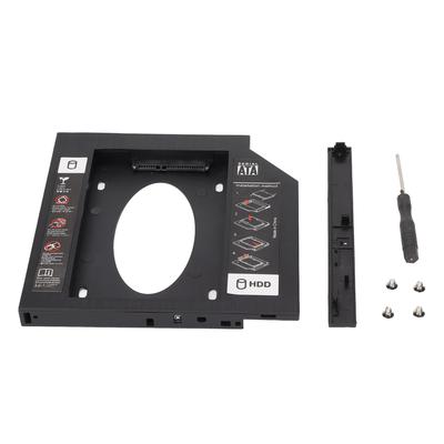 HDD Caddy Bay General 12,7 mm 2,5 Zoll SATA auf SATA 2. HDD SSD Festplatten-Schachtabdeckung für Laptop CD DVD
