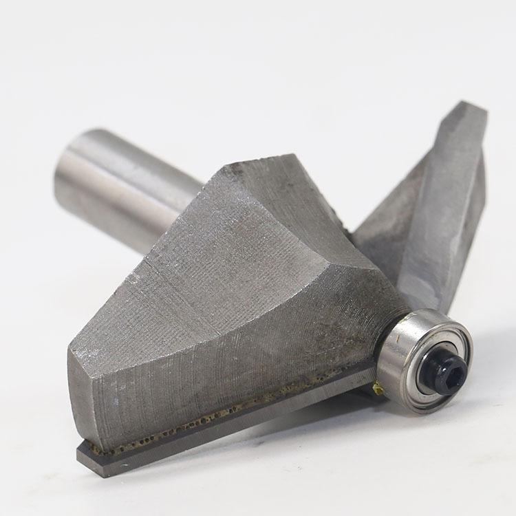 60 Degree Woodworking Horse Nose Line Knife, Engraving Machine Woodworking Milling Cutter with Bearing Trimming Knife, Gong Knife 1/2 Handle