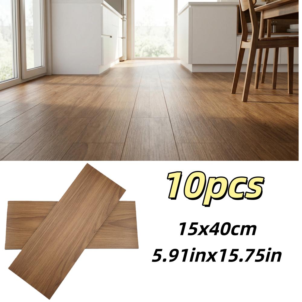 10 ks 40x15cm PVC Podlahové Samolepky Samolepicí Samolepky Voděodolné Zesílené Dřevěný Vzor Podlahové Samolepky Samolepky Obývací Pokoj