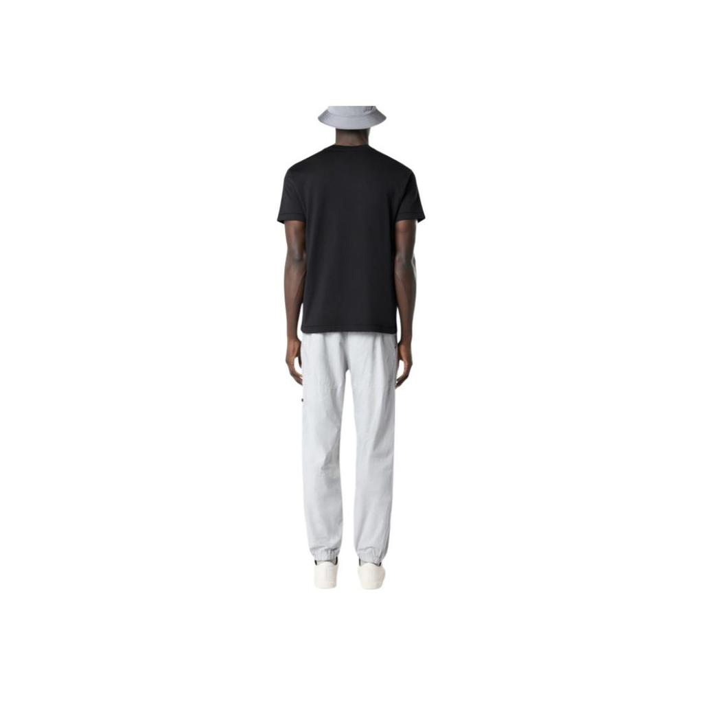 STONE ISLAND Einfarbiges Slim Fit Rundhals-Kurzarm-T-Shirt Herren Oberteile Schwarz K2S152100029S0057-V0029