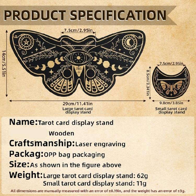 Sustainable Wood Tarots Card Tower Durability Tabletops Game Holder for Professional Readings And Decoration