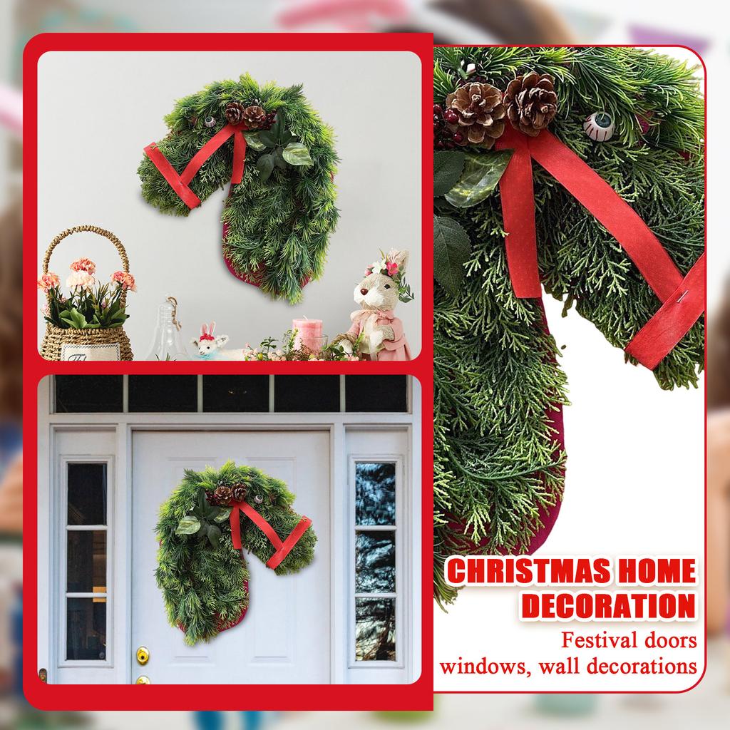 Christmas Garland, Christmas Home Decoration For Decorating Front Door, Wall, Door, Window,Porch, Garden, Home, Party