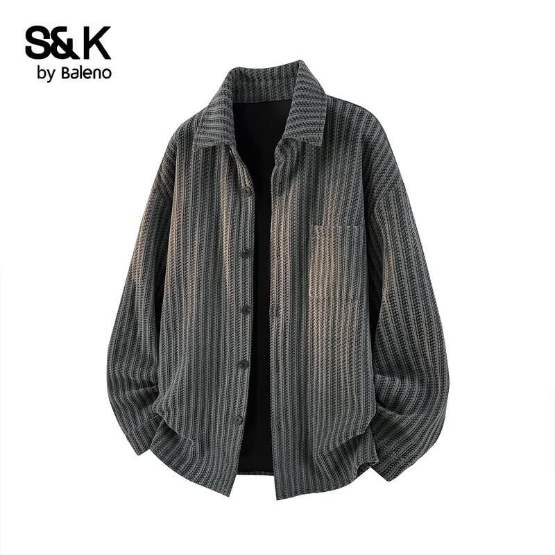 Baleno Men s S&K Series Striped Casual Long-Sleeve Shirt 3XL