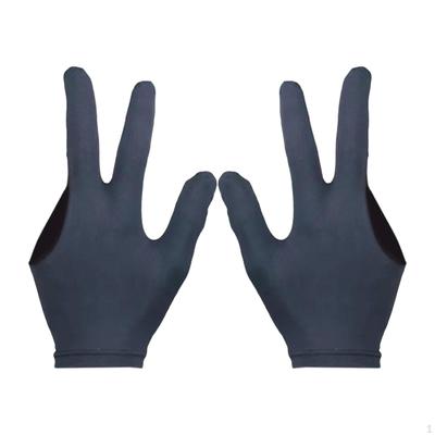 2Pcs Billiard Gloves Pool Cue Non Slip Three Fingers Snooker Billiards for