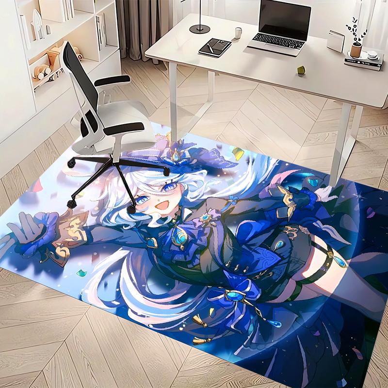 Genshin Impact Furina1 Printed Absorbent Washable Carpet, Non-Slip Bathroom Mats, Kitchen Rugs, Yoga Mat,Living Room Entrance, Camping Picnic Rugs
